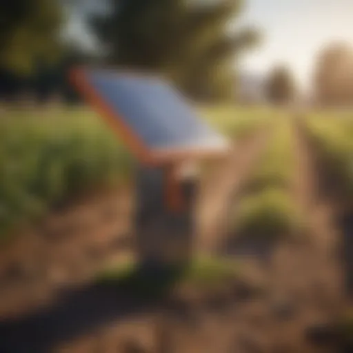 Solar fence charger installed in a field