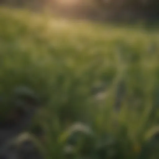 Close-up of diverse weed species found in pasture