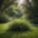 Lush St. Augustine grass in a well-maintained garden