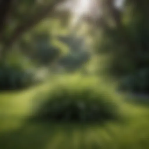 Lush St. Augustine grass in a well-maintained garden