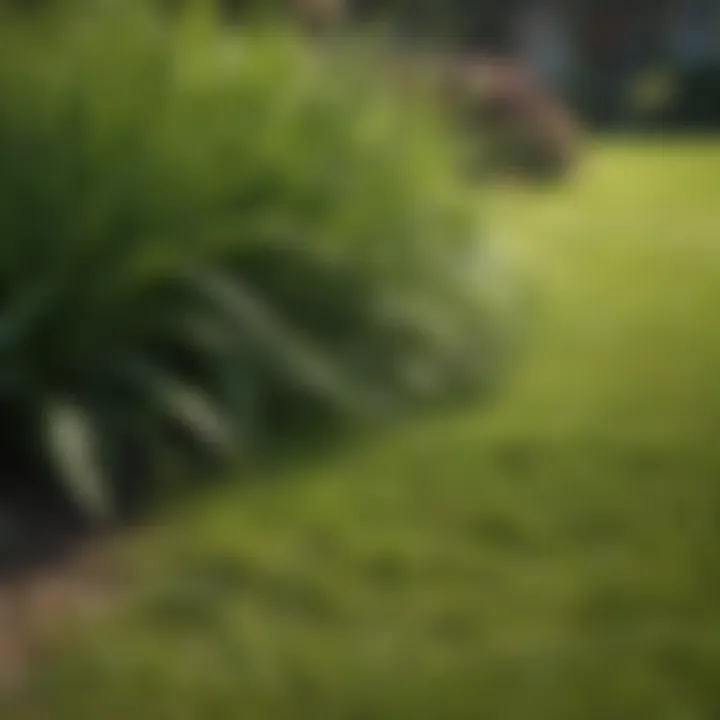 Comparison of different St. Augustine grass varieties on a lawn