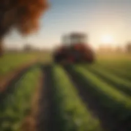 Vibrant farmland landscape showcasing diverse crops