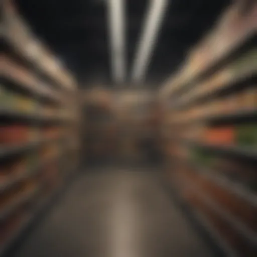 A modern grocery store showcasing organized shelves