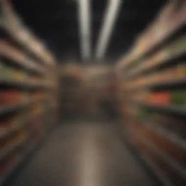 Efficient Inventory Management in Grocery Stores A modern grocery store showcasing organized shelves