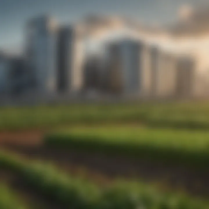 Schematic of a sustainable agricultural facility utilizing ammonia heat exchangers