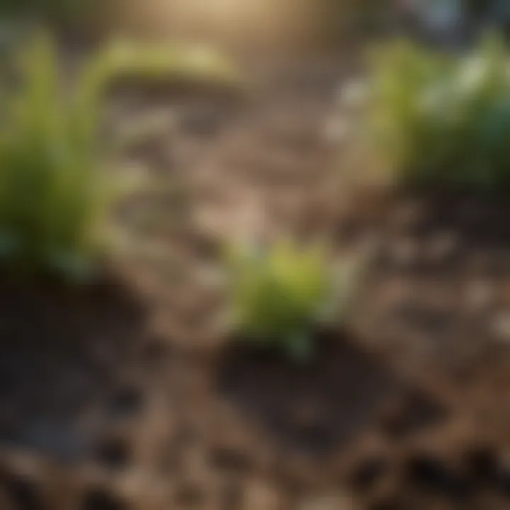 A close-up of soil health indicators with moisture retention