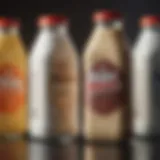 An array of milk packaging designs