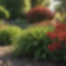 A beautifully landscaped lawn showcasing diverse plant species