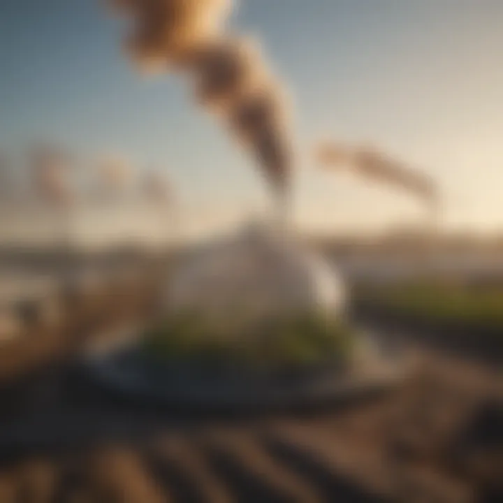 Diagram illustrating types of greenhouse gases produced by fossil fuels