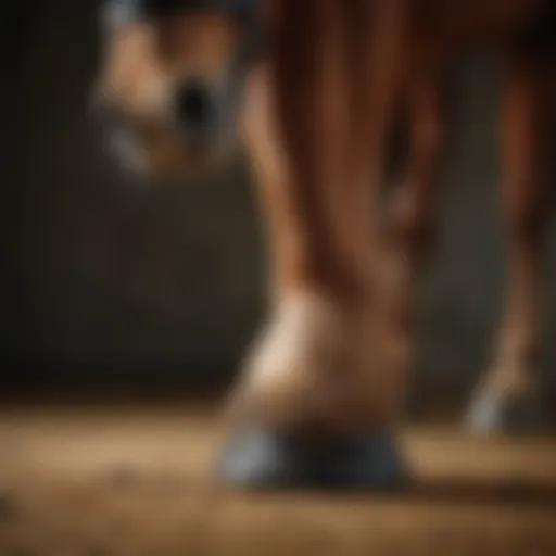 A thorough cleaning of a horse's hoof