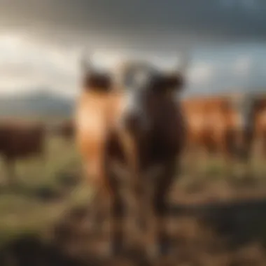 Climate Variability Challenges Visual representation of climate variability effects on cattle production