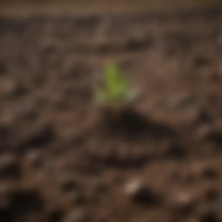 Visual representation of carbon sequestration in soil