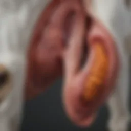 Schematic representation of cow reproductive anatomy