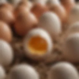 A close-up view of eggs in a natural setting