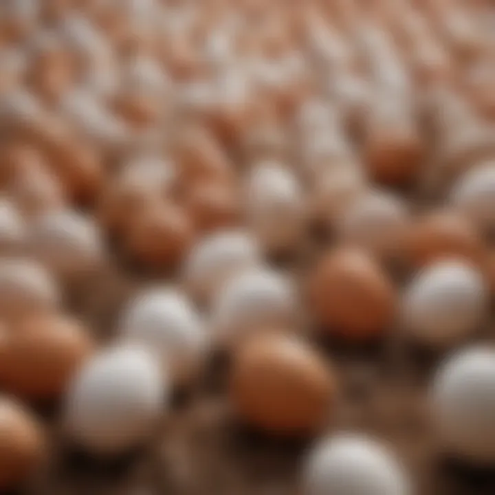 An ecosystem showcasing various egg-laying species