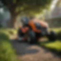 A luxurious zero turn mower showcasing advanced technology