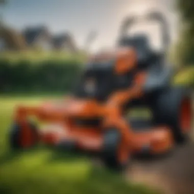 Premium Features of High-End Zero Turn Mowers Close-up of premium mower features and controls