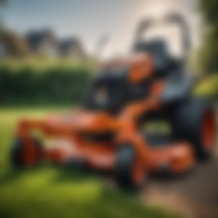 Premium Features of High-End Zero Turn Mowers Close-up of premium mower features and controls