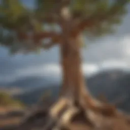 Ancient bristlecone pine standing resilient against the elements