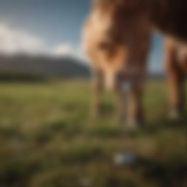 A close-up of a magnet used in cattle health practices