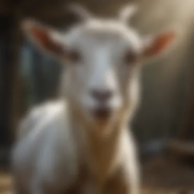 Healthy goat displaying vitality and strength