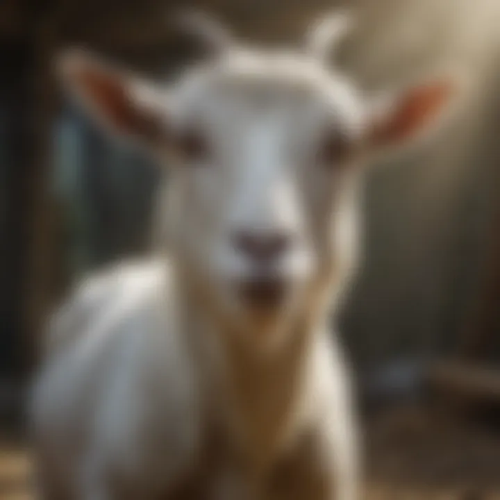 Healthy goat displaying vitality and strength