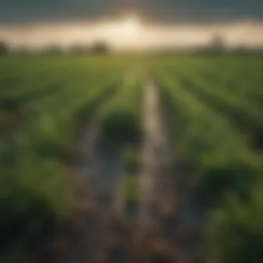 A lush green field thriving after rainfall