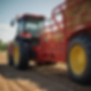 Farm equipment showcasing bale spike attachment