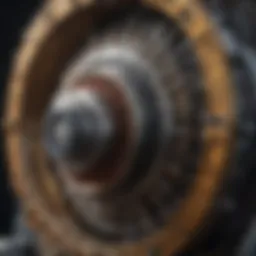 Close-up of a Titan generator engine showcasing its intricate components