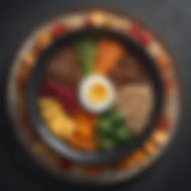 A balanced plate showcasing different food groups