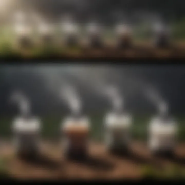 Different types of foggers displayed side by side.