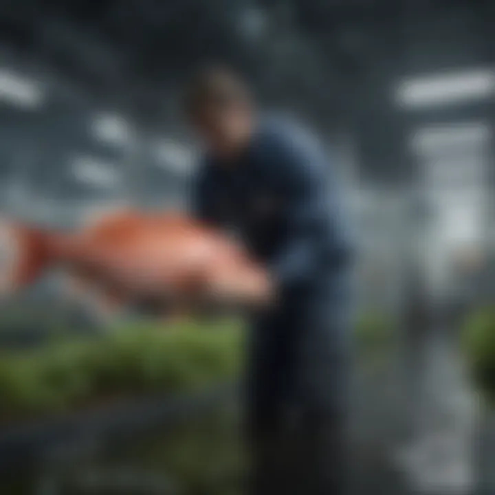 Innovative aquaculture technology demonstrating sustainable practices and modern techniques in fish farming.