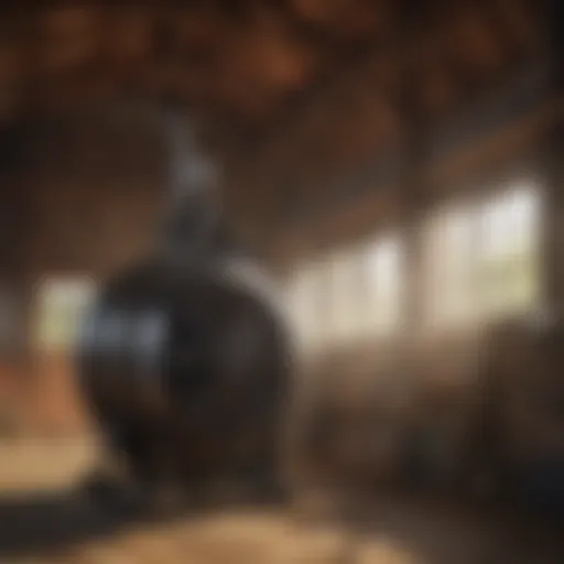 Ventilation system in a barn