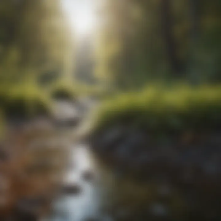 Visual representation of climate change impact on natural ecosystems