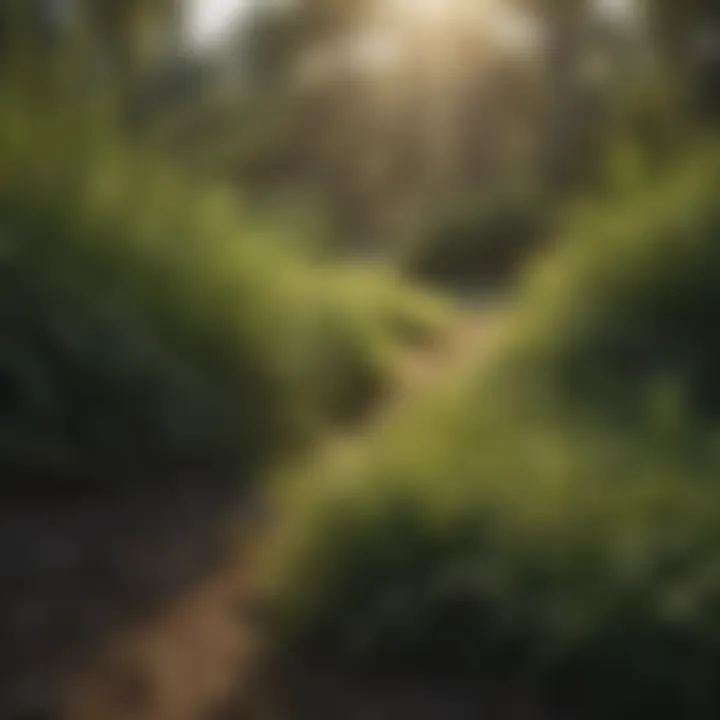Landscape featuring diverse plants and St Augustine grass