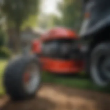 Close-up of Craftsman lawn mower serial number