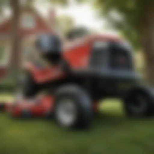 Craftsman lawn mower showcasing its serial number location