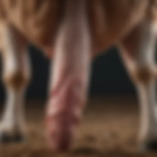 Young calf experiencing digestive distress