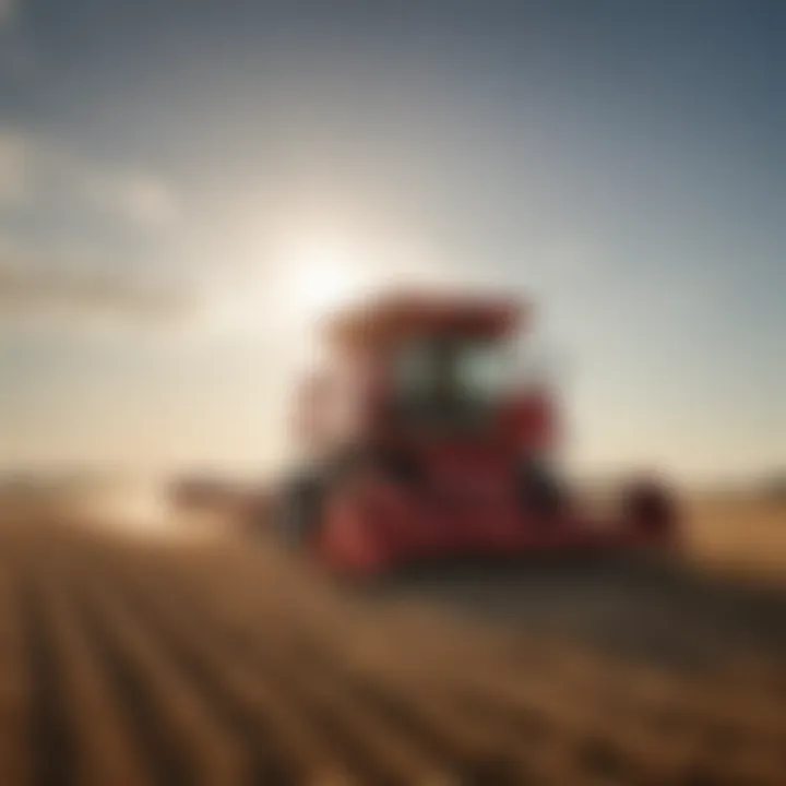 Innovative machinery used for dry harvesting in agriculture