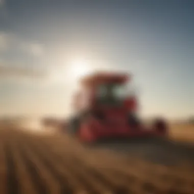 Machinery in Action for Dry Harvesting Innovative machinery used for dry harvesting in agriculture
