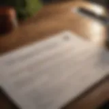 A close-up of a farm lease agreement document on a wooden table