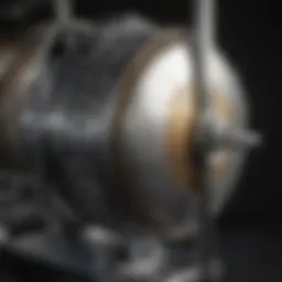 Detailed view of a globe mixer blade