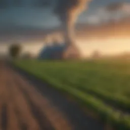 Illustration of greenhouse gas sources in agriculture