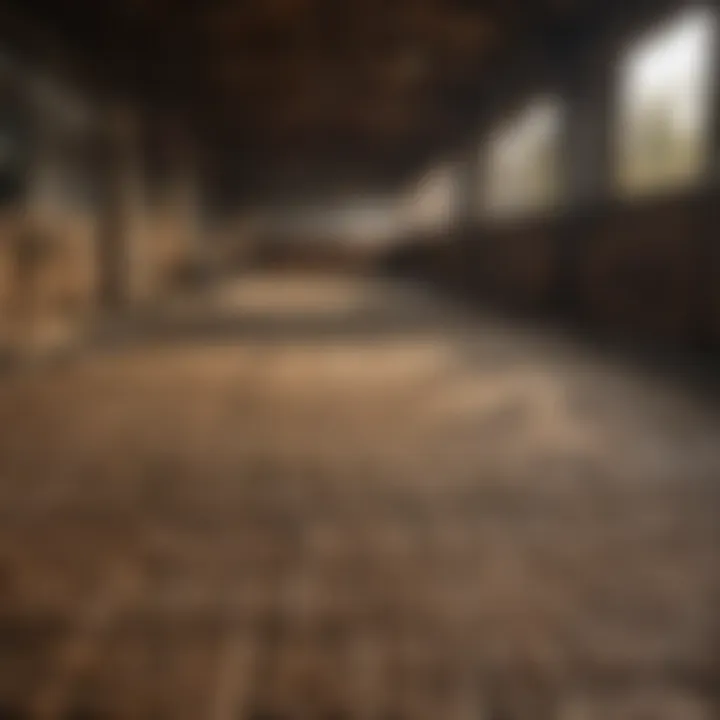 Installation process of horse barn mats in a stable