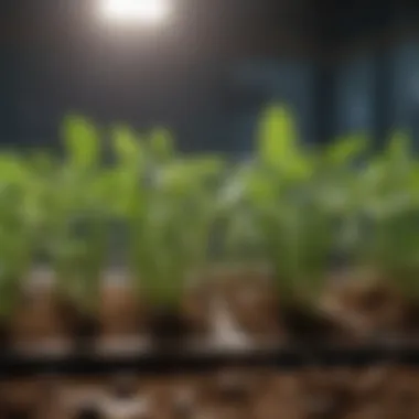 An illustration of the technology behind hydro seed starters and their application in agriculture.