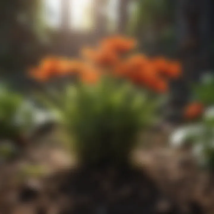 Garden showcasing vibrant plants with healthy growth