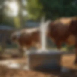 Innovative design of a livestock water fountain ensuring optimal hydration