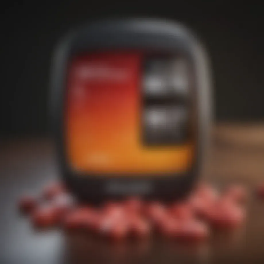 Diagram depicting normal blood glucose levels