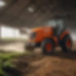 A high-pressure cleaner in action on a farm