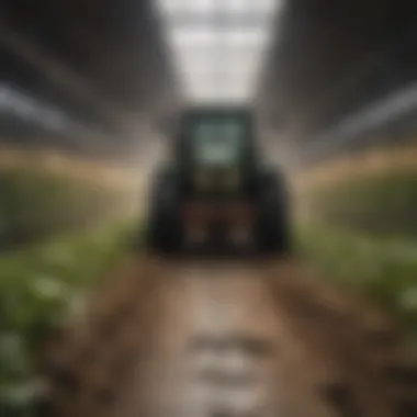Visual representation of environmental effects on farming supply chains